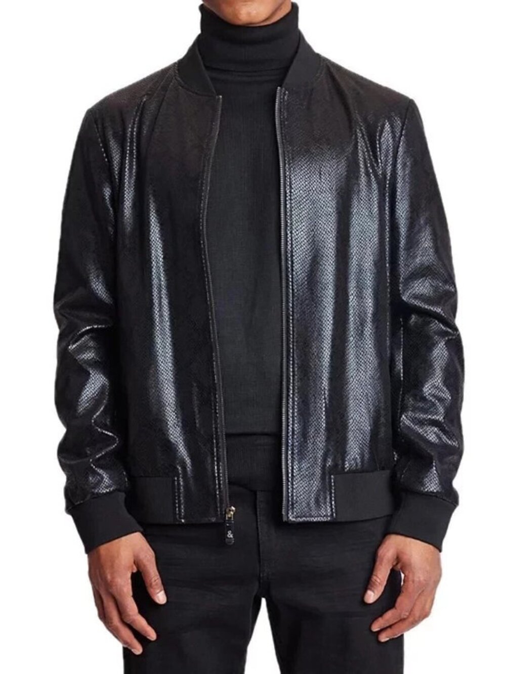 Paisley & Gray Men's Hyde Faux-Leather Bomber Jacket Size S